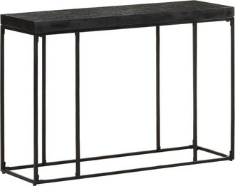vidaXL Vidaxl - Mesa Consola Madera Maciza De Acacia Y Mango Negro 110x35x76 Cm