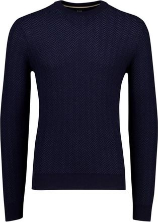 HUGO BOSS Heren, Truien, Blauw, Maat: 2XL Katoen