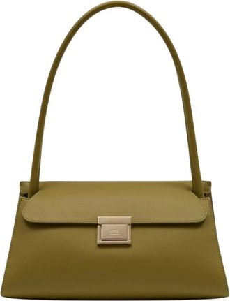 Ami Small Mimi Schoudertas - Dames - Schoudertassen - Groen - ONE Size - Leer - Tassen