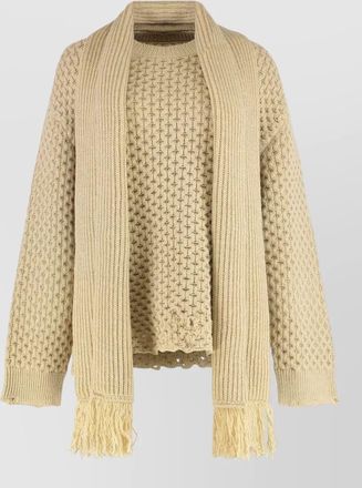 Maison Margiela ribbed wool-blend crew-neck sweater