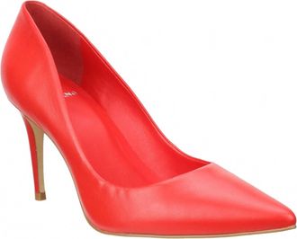 Carrano Womens Beatriz Classic Leather Pump Heels In Red