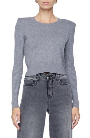 L'agence Rib Sleeve Sweater in Heather Grey at Nordstrom Rack, Size X-Large