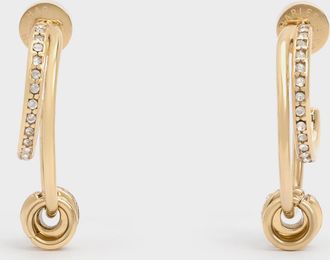 Charles & Keith Hermione Crystal Crescent Earrings