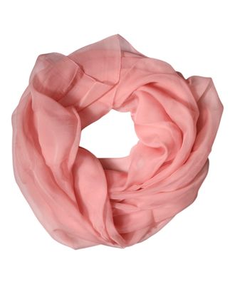 Dolce & Gabbana Womens Silk Rectangle Wrap Scarf Pink