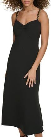 Siena My Balconia Chain Strap Maxi Dress in Black at Nordstrom Rack, Size 10