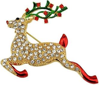 Generic Brooch Pin - Christmas Deer Brooch Pin Xmas Gifts Durability and Fashion Multicoloured