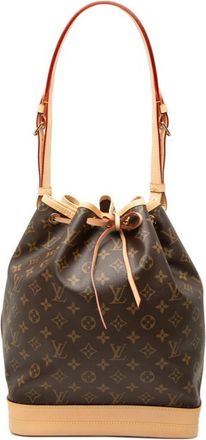 Louis Vuitton Beige Brown Pvc Leather Shoulder Bag Tote Bag (Pre-Owned)