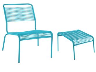 Schubiger M&ouml;bel Spaghetti-Lounger + Hocker S&auml;ntis