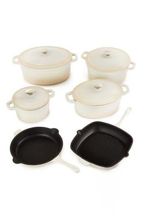 Berghoff Neo Cast Iron 10-Piece Cookware Set in Meringue at Nordstrom Rack