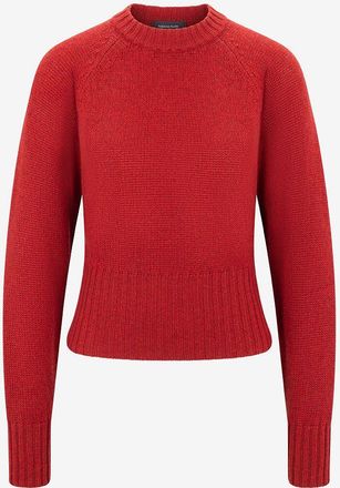 Fabiana Filippi Schmaler Rundhalspullover mit Raglan&auml;rmeln aus Kaschmir