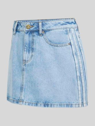 adidas Originals Mini-Rock aus reiner Baumwolle im 5-Pocket-Design in Jeansblau, Gr&ouml;&szlig;e 34