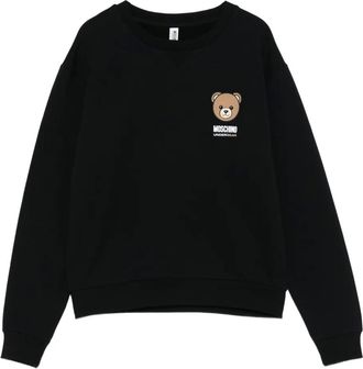 Moschino Felpa con stampa Teddy Bear - Nero
