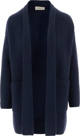 Bruno Manetti Ribgebreid vest - Blauw