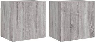 vidaXL Vidaxl - tv Wall Cabinets 2 pcs Grey Sonoma 40.5x30x40 cm Engineered Wood