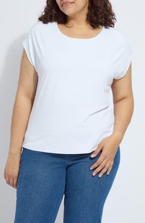 Lyss&eacute; ntials Cap Sleeve T-Shirt in White at Nordstrom, Size 1 X