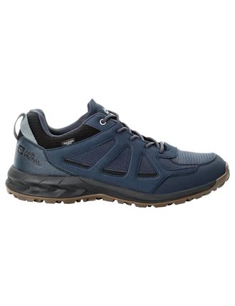 Jack Wolfskin Wanderschuh JACK WOLFSKIN WOODLAND 2 TEXAPORE LOW M, Herren, Gr. UK9-EU43, Normalschaft, blau (night, blau), Hauptmaterial: Synthetic ; ;Second Materi