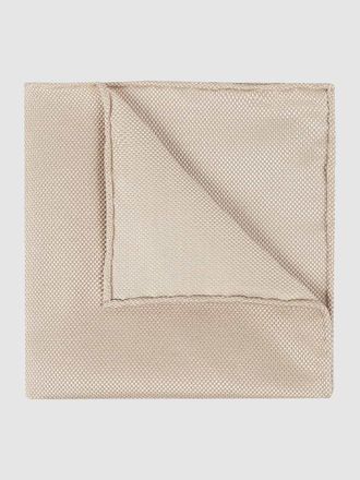 Blick. Einstecktuch aus Seide in Sand, Gr&ouml;&szlig;e 1