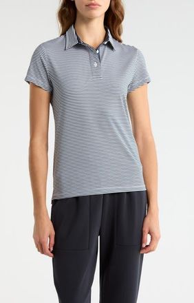 Swannies Kayla Polo Top in Navy-White at Nordstrom, Size X-Large