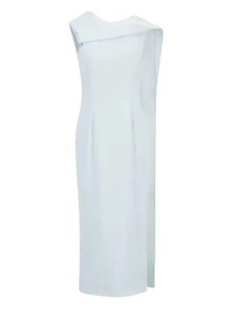 Roland Mouret Abito midi smanicato - Blu