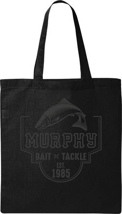 Generic Murphy Bait And Tackle Natural Ecological Cotton Tote Bag Black