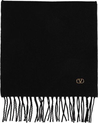 Valentino Garavani Accessoires, Dames, Zwart, ONE Size, Kasjmier, Cashmere Sjaal