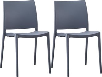 Clp Clp - Juego De 2 Sillas De Jard&iacute;n Meton Gris