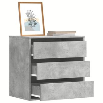 Berkfield Home Corner Chest of Drawers Concrete Grey 60x41x58 cm Engineered Wood | Size: 60 x 41 x 58 cm