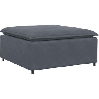 vidaXL Vidaxl - Sof&aacute; Modular Con Reposapi&eacute;s, M&oacute;dulo Gris Oscuro, 100x100x48 Cm