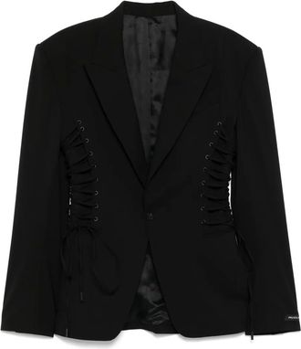 MUGLER Blazer con lacci - Nero