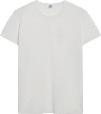 Toteme T-Shirts, female, Beige, Size: M Silk Tee