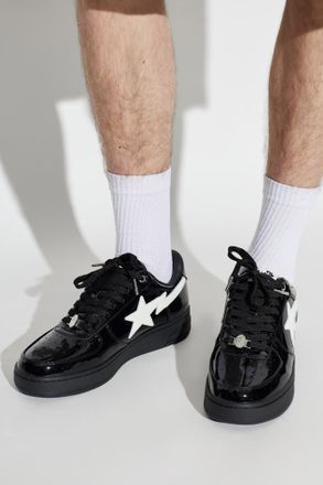A Bathing Ape Sports Shoes With Logo, Mens, Black