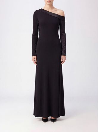 Alberta Ferretti Abito midi slim fit asimmetrico in viscosa con spacco