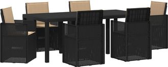 vidaXL Conjunto De Comedor De Jard&iacute;n 7 Uds. Gris Antracita Y Topo Pp Vidaxl