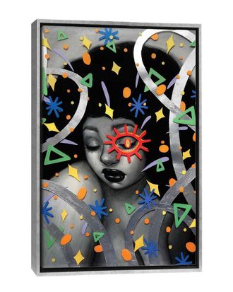 iCanvas Icanvas Dont Stare Too Long Framed Canvas By Ejiwa Ebenebe Wall Art
