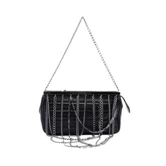 Chanel Pre-owned Quilted Lambskin Shoulder Bag - Dames - Pre-owned - Zwart - Maat: ONE Size Leer