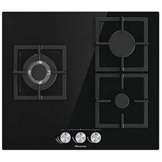 Hisense Gg633b - Encimera De Gas 3 Zonas Coccion Ancho 60 Cm