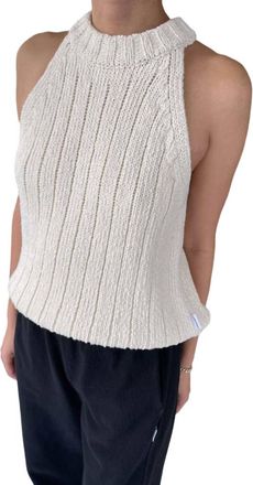 Le Bon Shoppe Claire Cotton Sweater Tank In Naturel