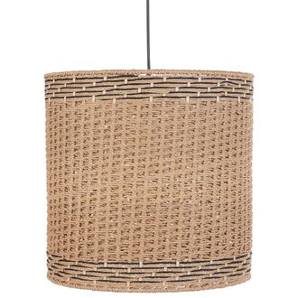 Beliani Beliani - L&aacute;mpara Colgante Pantalla De Cuerda De Papel Iluminaci&oacute;n Natural Luapula