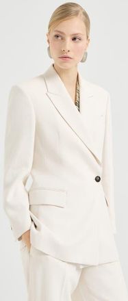 Brunello Cucinelli Couture twill blazer in Milk at Nordstrom, Size 42 It