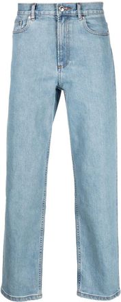 A.P.C. stonewashed straight-legged jeans - men - Polyurethane/Cotton - 30 - Blue