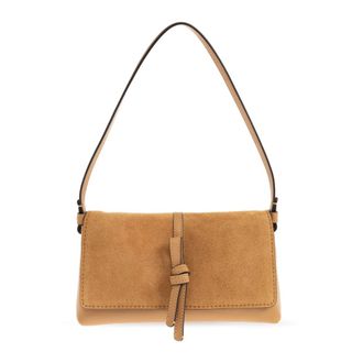 Kate Spade New York Shoulder Bags, female, Beige, Size: ONE SIZE Loop Suede Small Shoulder Bag