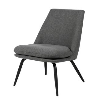 Koketto Home Butaca peque&ntilde;a de tejido jaspeado gris oscuro