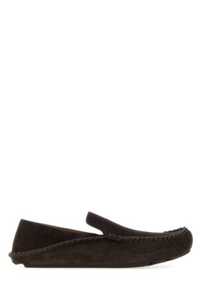Loewe Dark Brown Suede Loafers