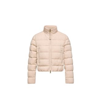 Moncler Moncler Agastache Cashmere & Linen Short Down Jacket, Women, Beige, Size: 00