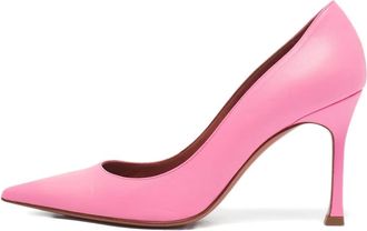 Amina Muaddi 90 mm pumps met puntige neus - Roze