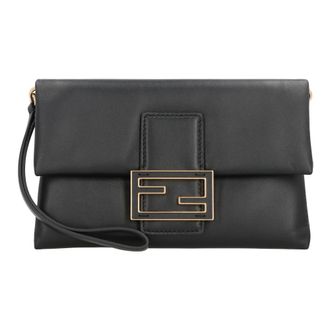 Fendi Clutches, female, Black, Size: ONE SIZE Mamma Baguette Pouch