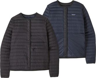 Patagonia LW Reversible Down Sweater Cardigan Daunenjacke f&uuml;r Damen | grau