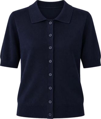 Meimeij Polo in Lana - - Tops - Donna - Blu - S