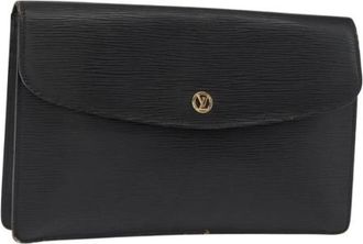Louis Vuitton Pre-owned Clutches, female, Black, Size: ONE SIZE Pre-owned Vintage Leather Clutch