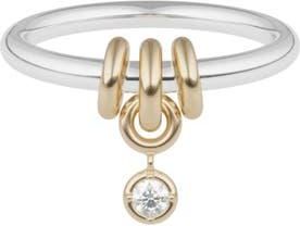 Spinelli Kilcollin Pia Sterling Silver, 18K Gold & Diamond Two-Tone Ring at Nordstrom, Size 7
